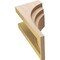 Ekena Millwork 9"W x 9"D x 18"H Wide Rockford Rough Cedar Woodgrain TimberThane Corbel, Primed Tan CORUR09X09X18ROCRCPR - alternate 6